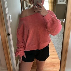 Pink cropped sweater
